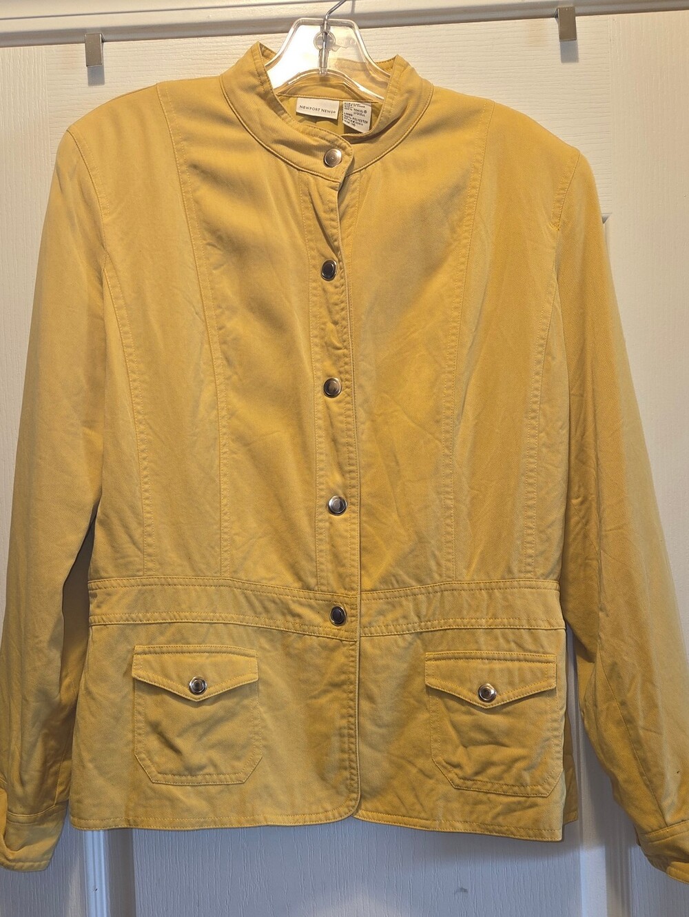 Newport News Yellow Button-Front Jacket